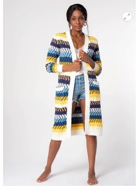 NWOT Lovestitch Dawn Chevron Stripe Cardigan